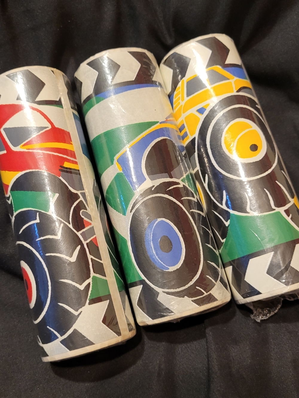 NEW Vintage Monster Trucks Peel & Stick Wallpaper Border Unbranded Lot of 3